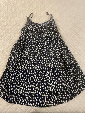 JODIFL Navy and White Abstract Spot Cami Dress